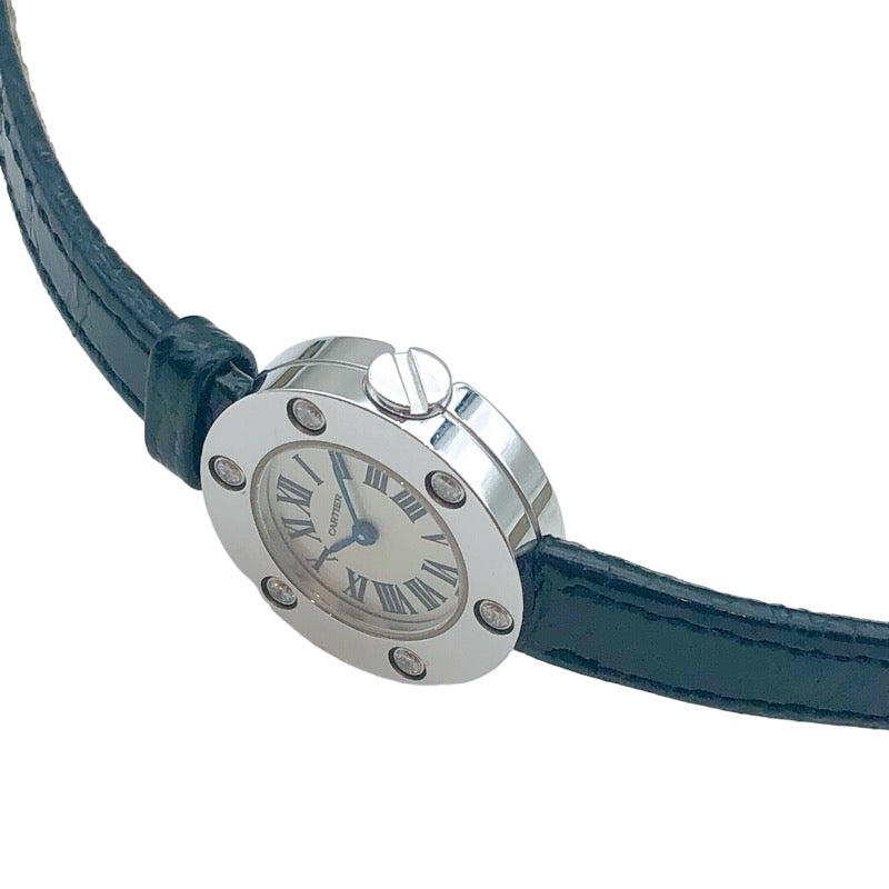 カルティエ ラブウォッチ 6PD WE800231 K18WG/革 シルバー 腕時計 