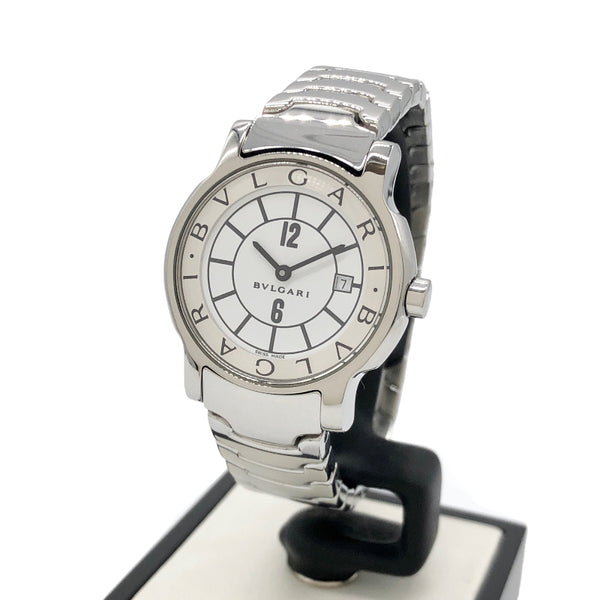 ブルガリ  ソロテンポ ST29S ステンレススチール  ホワイト 腕時計レディース