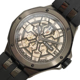 エドックス  DELFIN MECANO デルフィン メカノ 85303-357GN-NGN 316LステンレススティールグレーPVD加工  ブラック×シルバー 腕時計メンズ