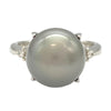 パール ダイヤリング Pt900 パール D:0.14ct ジュエリー