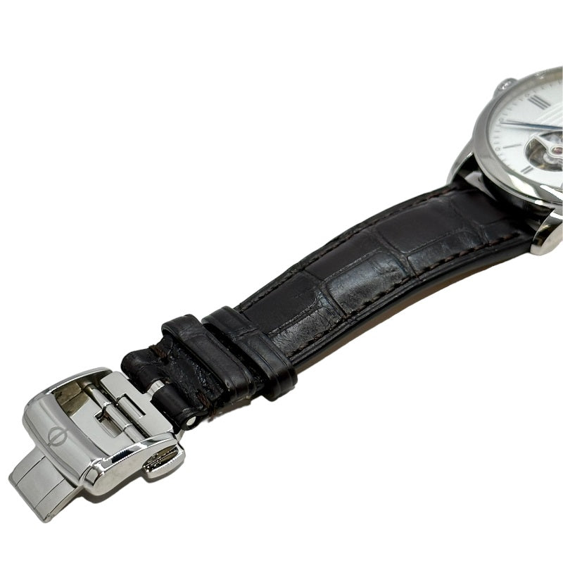 ボーム＆メルシェ  クラシマ シルバー文字盤 自動巻き スイス製ムーブメント 10274 ステンレススチール×レザー  腕時計メンズ