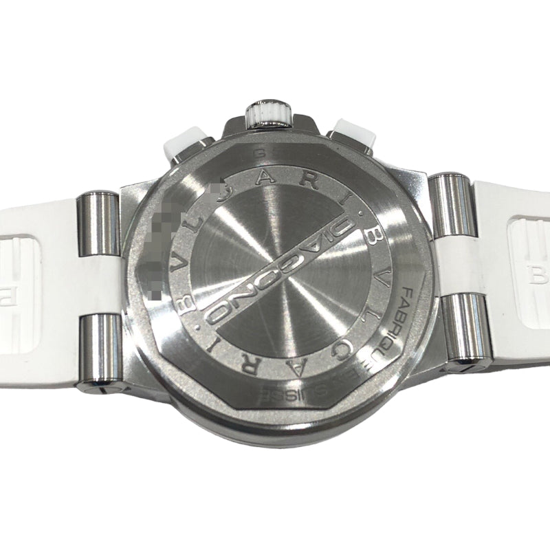 ブルガリ  ディアゴノクロノグラフ ホワイトシェル DG37SCCH SS  腕時計メンズ