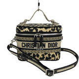クリスチャン・ディオール Christian Dior スモールバニティ ブラック×ベージュ モノグラムジャガード レディース ショルダーバッグ