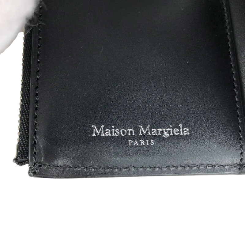 メゾン マルジェラ 三つ折り財布 S55UI0296 レザー ブラック 三つ折り