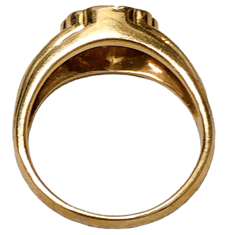クリスチャン・ディオール CD ロゴ ダイヤリング 750YG #9 K18イエローゴールド リング・指輪レディース