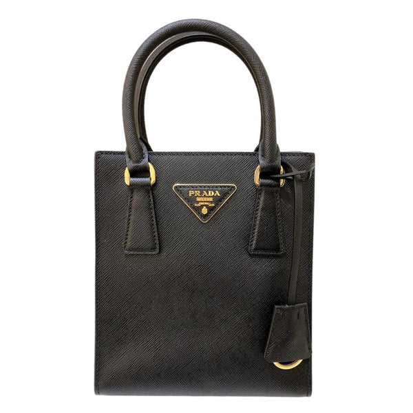 プラダ PRADA サフィアーノ レザーハンドバッグ 1BA358 ブラック 