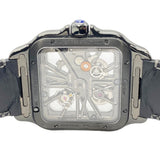 カルティエ Cartier サントスドゥカルティエLM スケルトン  WHSA0009 スケルトン SS(ADLC加工)/純正尾錠・純正ベルト 手巻き メンズ 腕時計