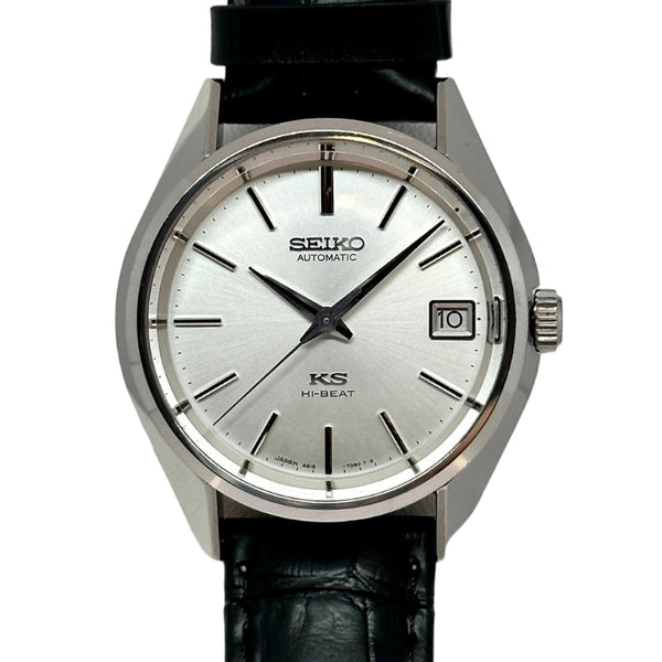 セイコー  キングセイコー ヒストリカルコレクション 2000本限定 復刻モデル シルバー文字盤 SCVN001 ステンレススチール×レザー  ブラック 腕時計メンズ