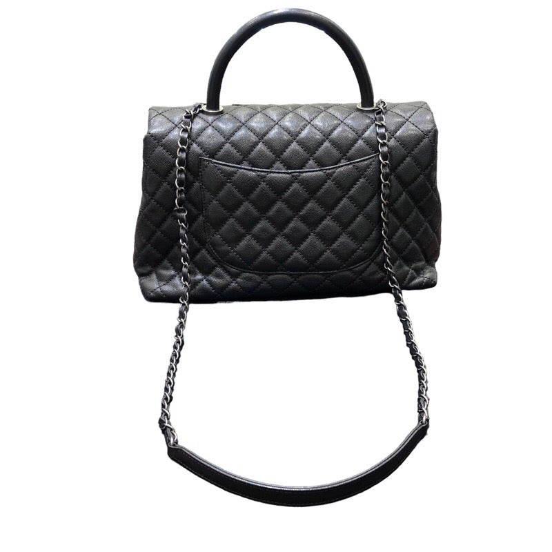 シャネル CHANEL ココハンドル32 A92992 ブラック キャビアスキン