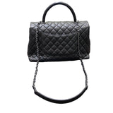 シャネル CHANEL ココハンドル32 A92992 ブラック キャビアスキン レディース ハンドバッグ