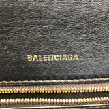 バレンシアガ  アワーグラススモールバッグ 593546 レザー レザー  ブラック ショルダーバッグレディース