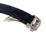 カルティエ Cartier ロトンド ドゥ カルティエ セントラル クロノグラフ W1556051 シルバー K18WG/純正バックル・レザーストラップ 手巻き メンズ 腕時計