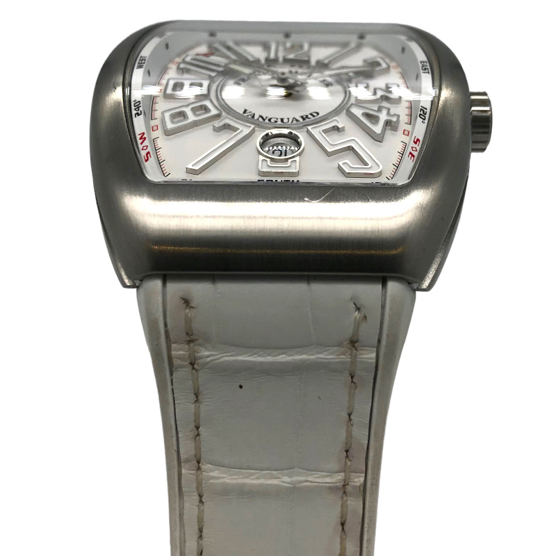 フランク・ミュラー FRANCK MULLER ヴァンガード デイト V45SCDTACBRBC SS/ラバーベルト・表面クロコレザー 自動巻き メンズ 腕時計