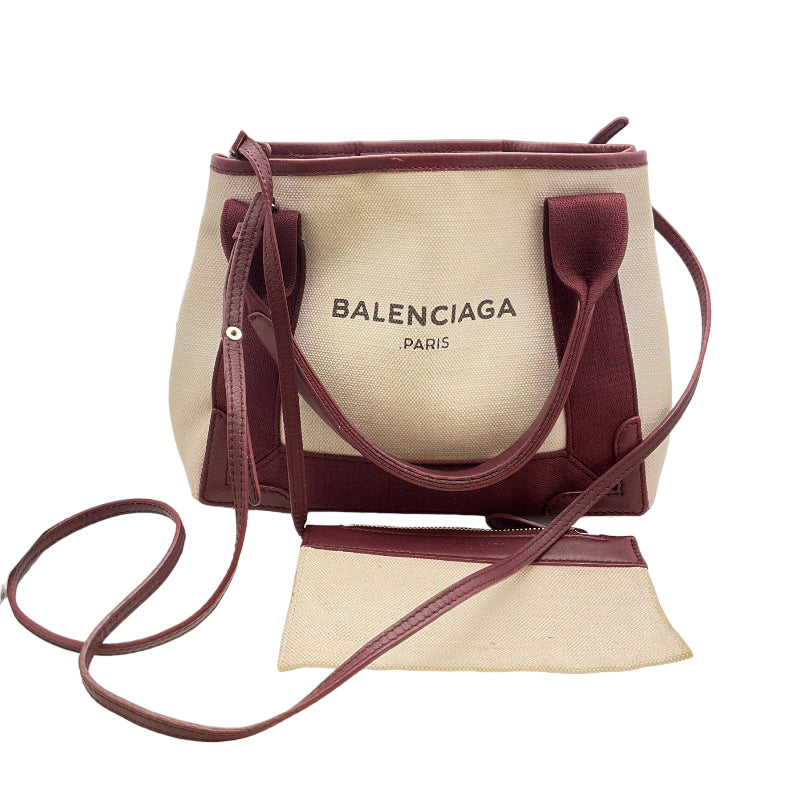 バレンシアガ BALENCIAGA ネイビーカバスXS 390346 キャンパス ユニセックス ショルダーバッグ