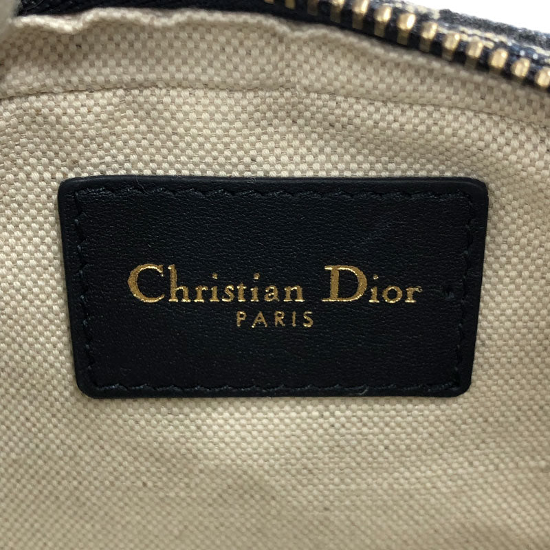 クリスチャン・ディオール Christian Dior ウエストポーチ ネイビー オブリークキャンバス レディース ウエストバッグ