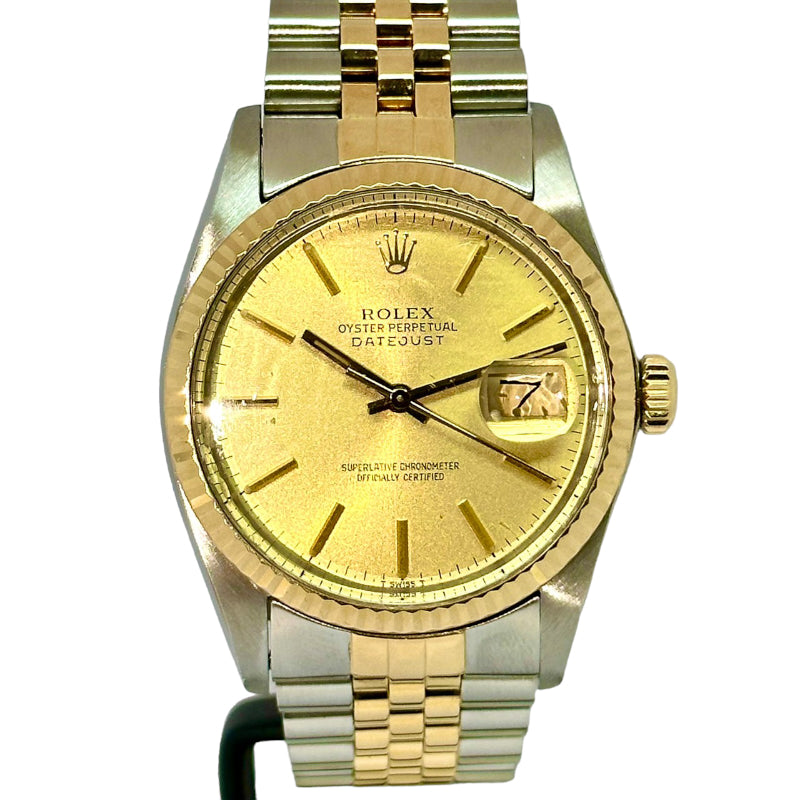 ロレックス ROLEX デイトジャスト 8番 シャンパンゴールド 16013 ゴールド ステンレススチール K18YG×SS 自動巻き メンズ 腕時計