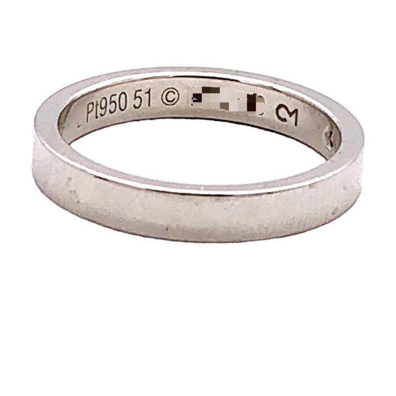 カルティエ エングレーブド　1Pダイヤリング#51 B4051351 Pt950プラチナ リング・指輪ユニセックス