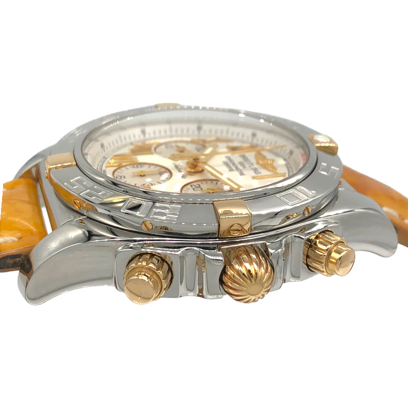 ブライトリング BREITLING クロノマット44 ビコロ B011G77WBD シルバー×ゴールド SS/K18YG/アリゲーターレザーベルト 自動巻き メンズ 腕時計