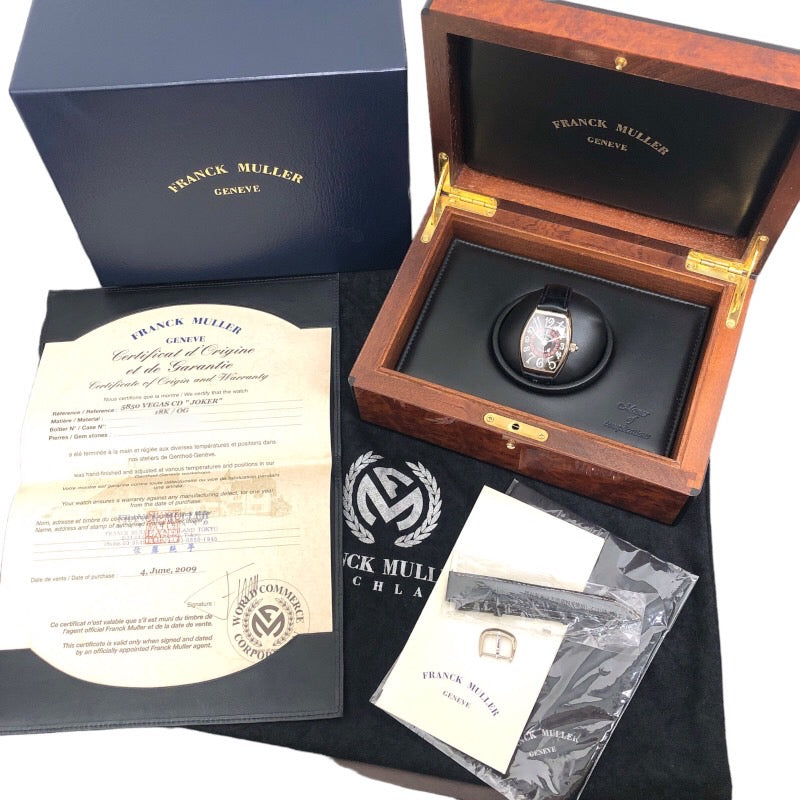 フランク・ミュラー FRANCK MULLER トノウカーベックス ヴェガス 100本限定 5850VEGASCDJOKER K18ホワイトゴールド 自動巻き メンズ 腕時計