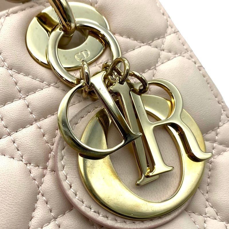 Christian Dior クリスチャンディオール ショルダーバッグ レディオール スモール ピンク 定価860000円 ゴールド金具 美品  58480