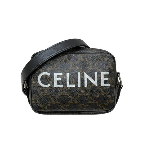 【CELINE】セリーヌ ミディアムメッセンジャーバッグ トリオンフキャンバス ブラック 197202DND/kt09287kwブラック