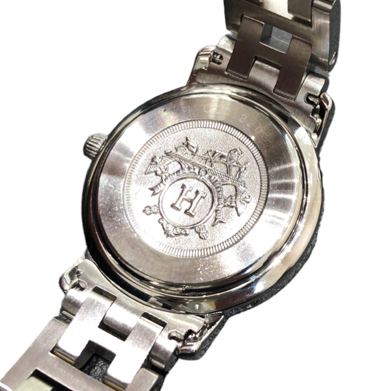 エルメス クリッパー CL4.220 GP×SS ホワイト 腕時計レディース