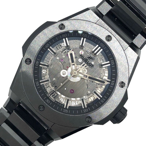 ウブロ HUBLOT ビッグバン　インテグレーテッド　タイムオンリー　オールブラック 456.CX.0140.CX ブラック セラミック 自動巻き メンズ 腕時計
