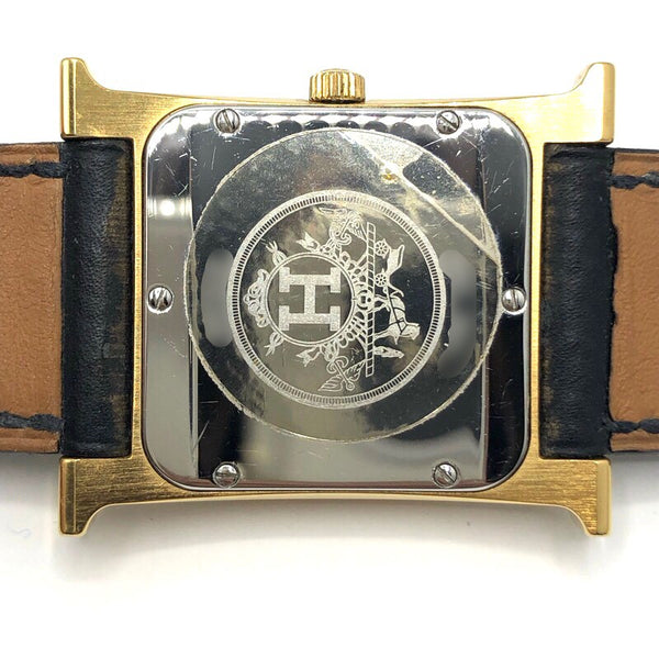 エルメス HERMES Hウォッチ　ラムサス RS1.501 SS/GP クオーツ メンズ 腕時計