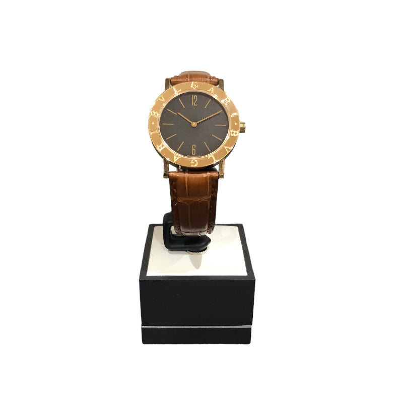 ブルガリ BVLGARI ブルガリブルガリ BB33GL ブラック K18イエローゴールド メンズ 腕時計