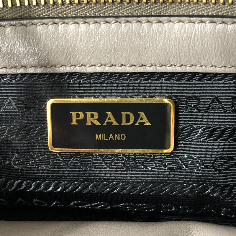 プラダ PRADA サフィアーノ2WAYハンドバック 1BA118 グレー レザー