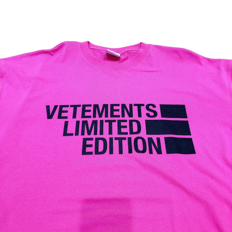 ホワイトVetements LIMITED EDITION プリント Tシャツ