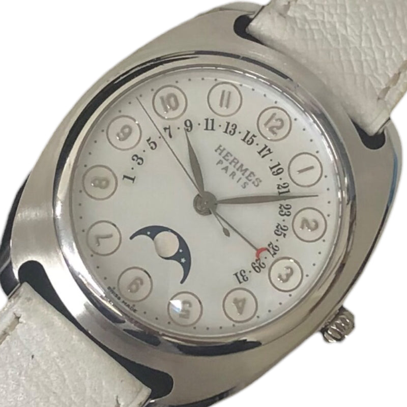 エルメス HERMES ドレサージュ 世界100本限定 DR2.765 ホワイトシェル文字盤 プラチナ メンズ 腕時計