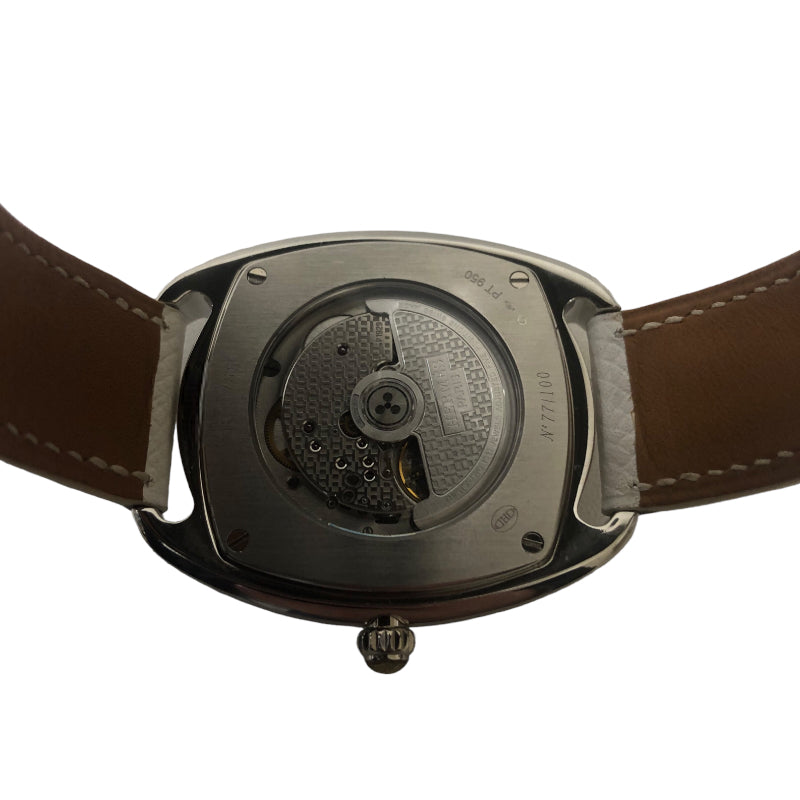 エルメス HERMES ドレサージュ 世界100本限定 DR2.765 ホワイトシェル文字盤 プラチナ メンズ 腕時計