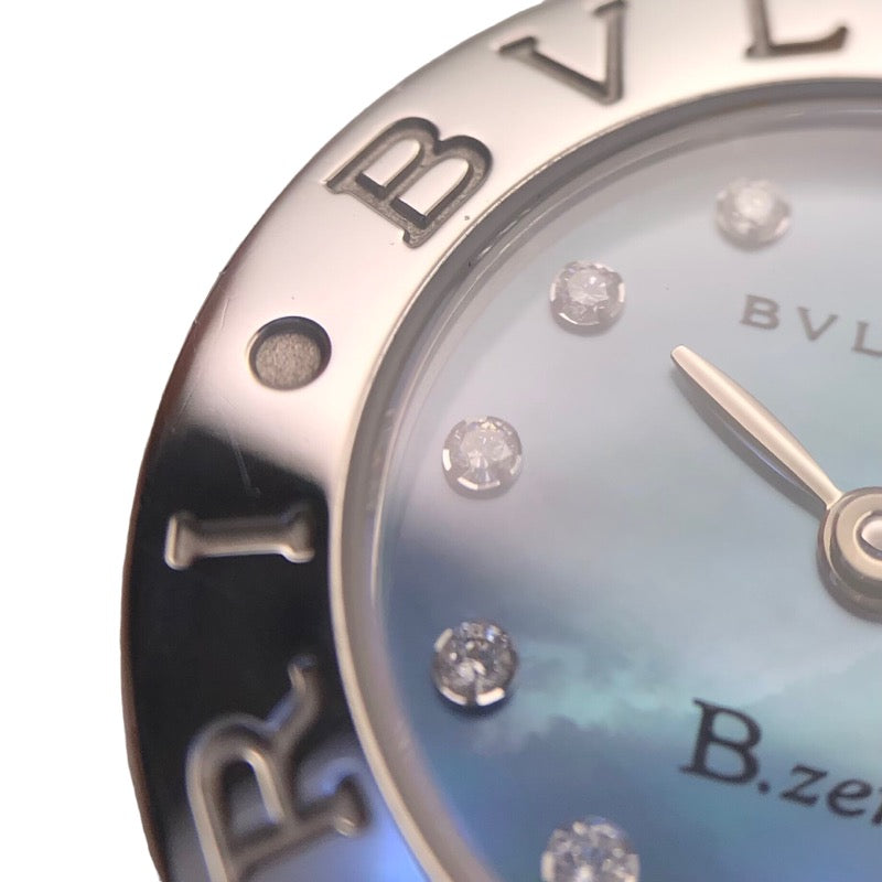 ブルガリ BVLGARI B-zero1　ビーゼロワン　ブルーシェル BZ22S ステンレススチール クオーツ レディース 腕時計