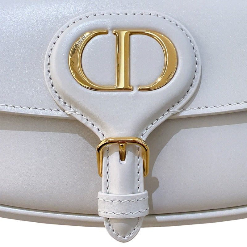 クリスチャン・ディオール Christian Dior ボビーイーストウエストバッグ ホワイト ボックスカーフ レディース ショルダーバッグ