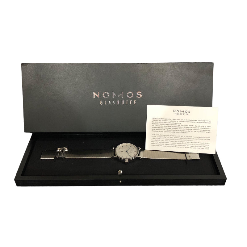 NOMOS　タンジェントスポーツ 日本35本限定 TMSW1 シルバー文字盤 ステンレス 手巻き メンズ 腕時計