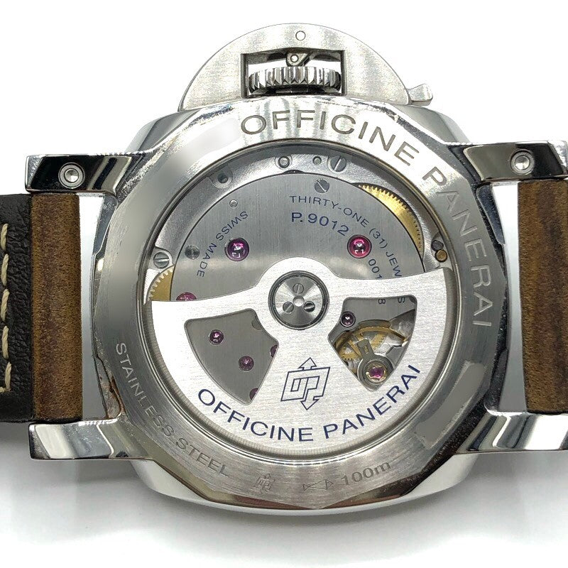 パネライ PANERAI ルミノール　1950　3デイズ　GMT　パワーリザーブ PAM01537 ブラック SS メンズ 腕時計