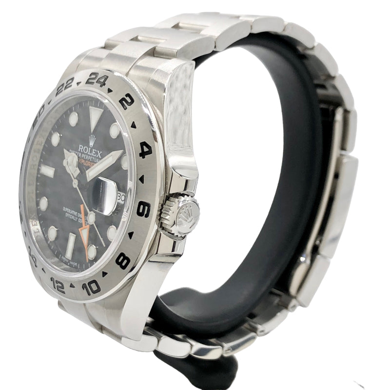 ロレックス ROLEX エクスプローラー2 216570 ブラック ステンレススチール メンズ 腕時計