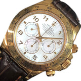 ロレックス ROLEX デイトナ　U番 16518NA ホワイトシェル文字盤 K18イエローゴールド 自動巻き メンズ 腕時計