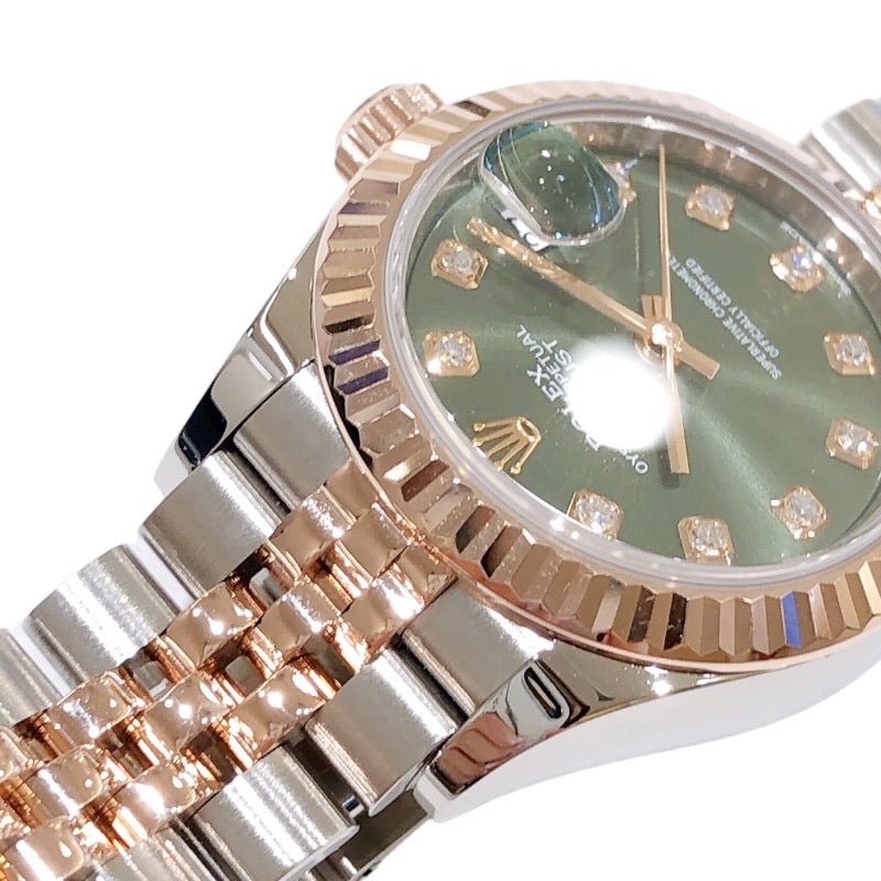 ロレックス ROLEX デイトジャスト28 オリーブグリーン 279171G PG/SS