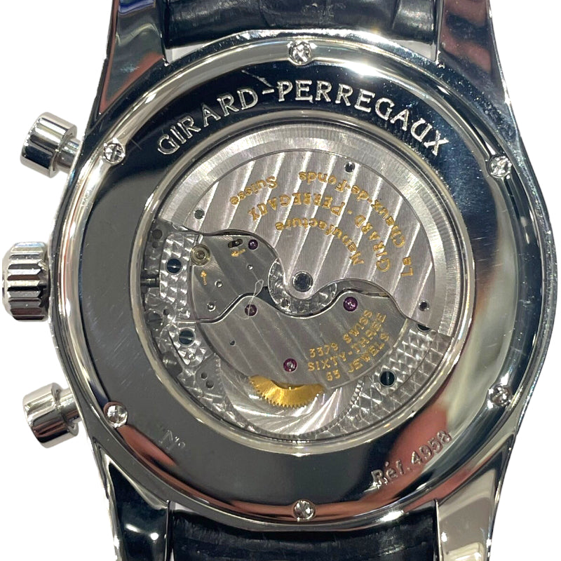 ジラール・ペルゴ GIRARD PERREGAUX フライバック クロノグラフ 49580.0.11.6146 ステンレススチール ステンレススチール/革ベルト 自動巻き メンズ 腕時計