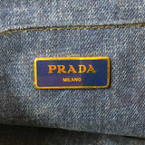 プラダ PRADA カナパトート BN2439 ブルー ゴールド金具 デニム レディース ハンドバッグ