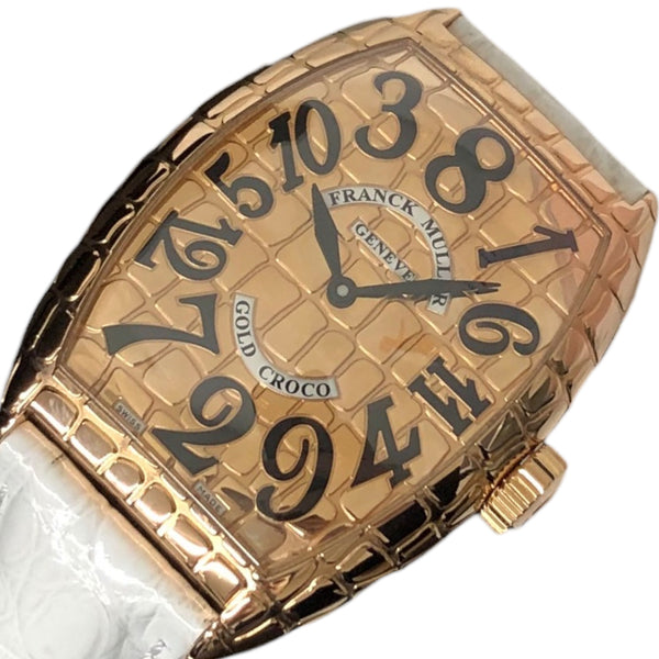 フランク・ミュラー FRANCK MULLER トノウカーベックス　クレイジーアワーズ　ゴールドクロコ 8880 CH GOLD CRO ゴールド文字盤 K18ピンクゴールド メンズ 腕時計