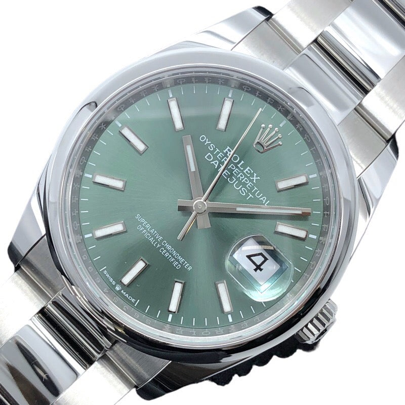 ロレックス ROLEX デイトジャスト36　ミントグリーン 126200 ステンレススチール メンズ 腕時計