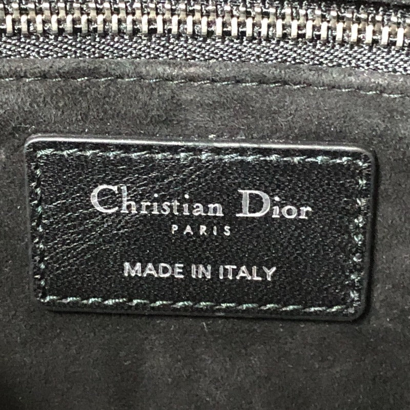 クリスチャン・ディオール Christian Dior レディディオールミディアム ブラック カナージュラム レディース ショルダーバッグ