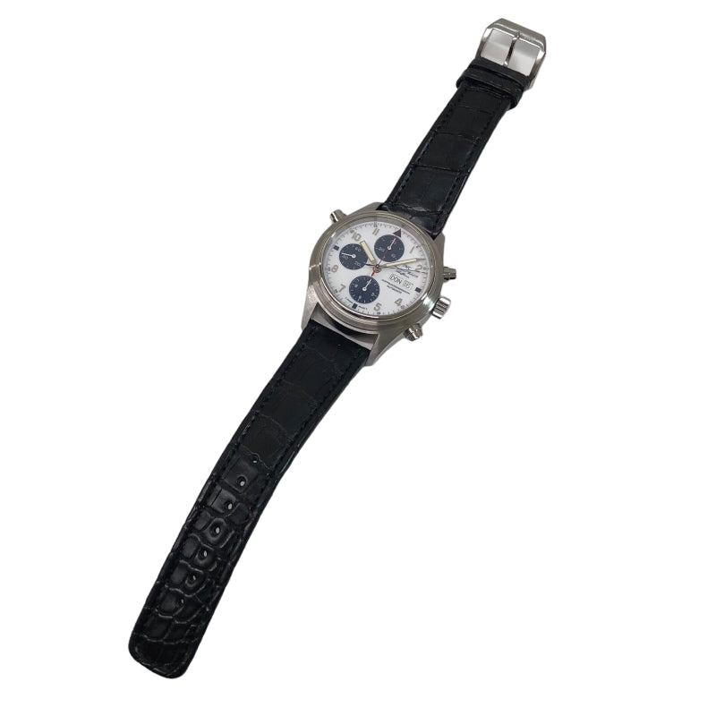 インターナショナルウォッチカンパニー IWC パイロットウォッチ ダブル クロノグラフ IW3713-29 白文字盤 ステンレス 自動巻き メンズ 腕時計