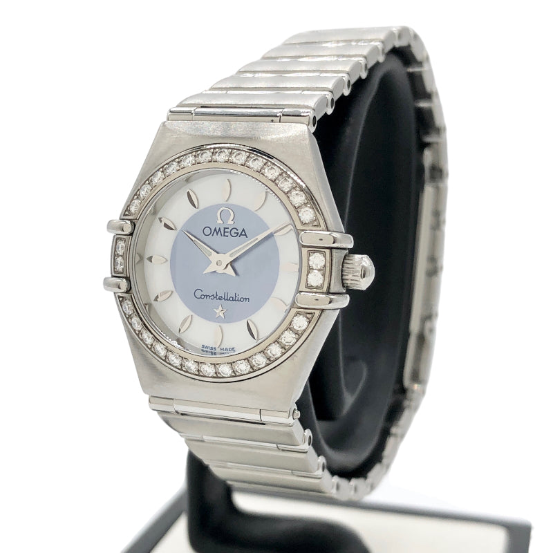 オメガ OMEGA コンステレーション ミニ  1466.84 ホワイト/ブルーシェル ステンレススチール レディース 腕時計