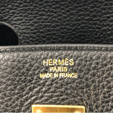 エルメス HERMES バーキン35 □P刻 ブラック ゴールド金具 トゴ レディース ハンドバッグ