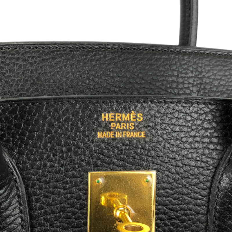 エルメス HERMES バーキン35 ▢G刻 ブラック ゴールド金具 アルデンヌ