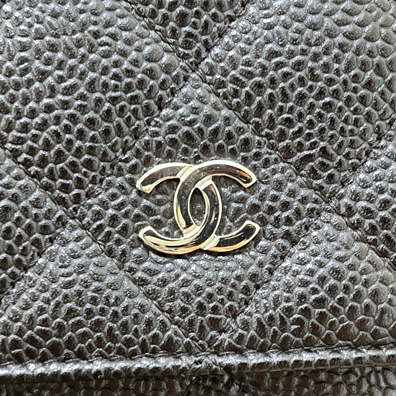 シャネル CHANEL チェーン A33814 キャビアスキン/シルバー金具